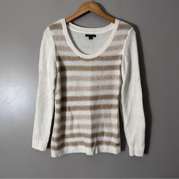 Tommy Hilfiger striped sequin knit sweater - Picture 1 of 8